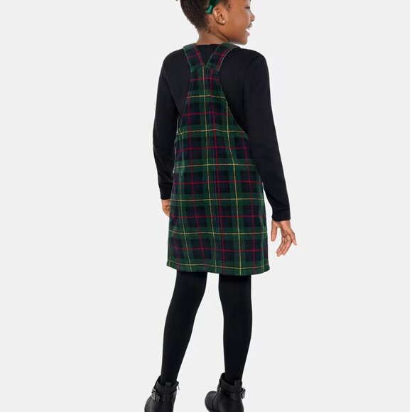Girls Childrens Place Tartan Plaid Corduroy Dress | Adjustable Straps | Size 12 - Picture 7 of 15